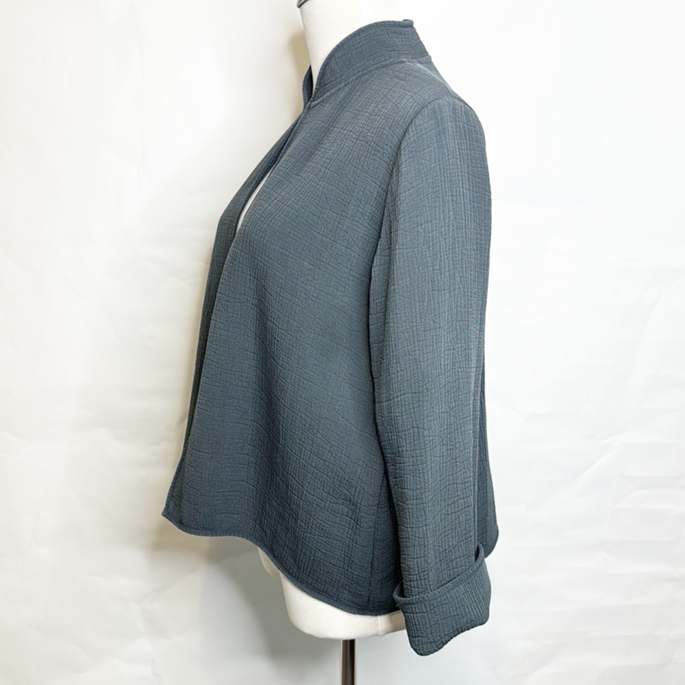 Eileen Fisher Textured Gray Jacket (M) - Picture 4 of 11